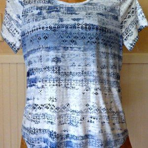 Sonoma Everyday Tee Crewneck Blue & White S/S